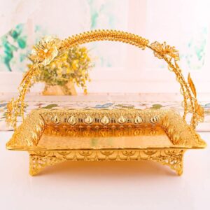 ARTIBETTER Metal Fruit Basket Classical Birthday Cake Alloy