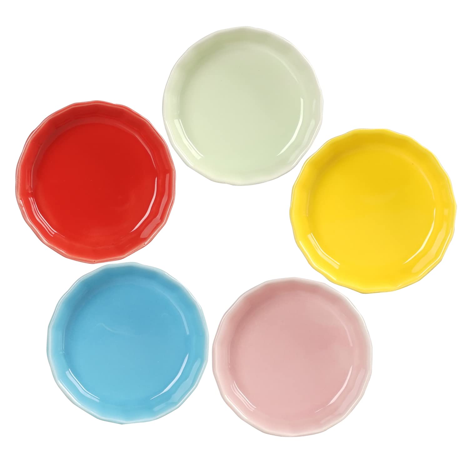 HSOFBLUES Small Dipping Bowls for Soy Sauces, Salsa Dressings, Multi-color, 5 Packs