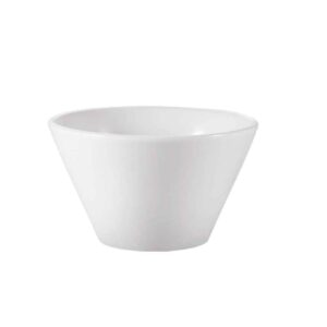 cac china rcn-v46 clinton 7-ounce super white porcelain v shaped bowl, 4 by 4 by 2-1/4-inch, 36-pack