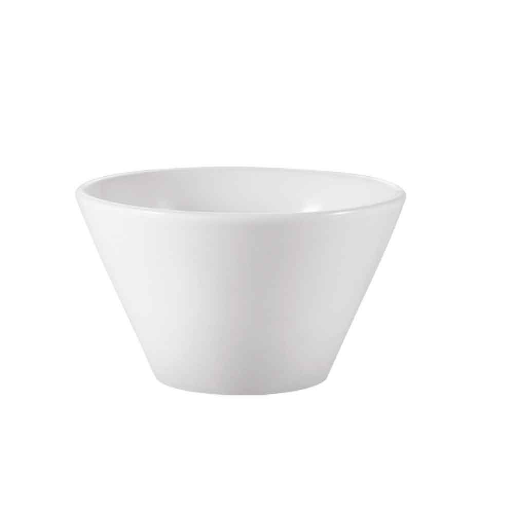 CAC China RCN-V46 Clinton 7-Ounce Super White Porcelain V Shaped Bowl, 4 by 4 by 2-1/4-Inch, 36-Pack