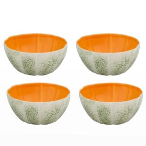 Bordallo Pinheiro Melon Bowl 15 oz, Set of 4.,