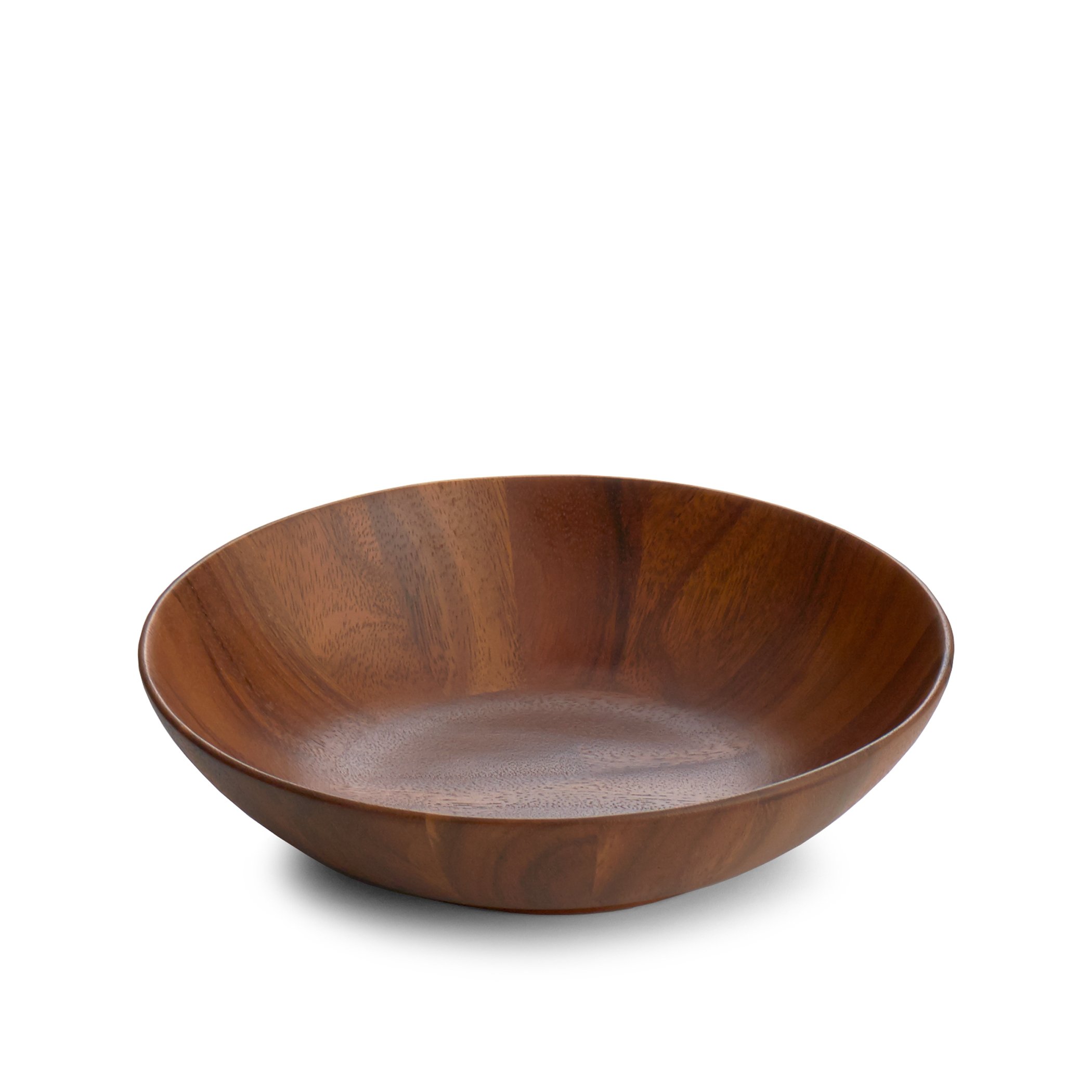 nambe Skye Wood Individual Salad Bowl | Mini Salad Bowls for Serving Salad, Pasta, Fruit, Nuts, Candy | Made of Acacia Wood | 9” D x 2” H | Designed by Robin Levien