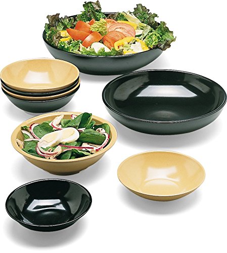 Carlisle FoodService Products 575B03 Melamine Salad Bowl, 13-oz. Capacity, 2" Height x 6" Diameter, Black (Case of 72)