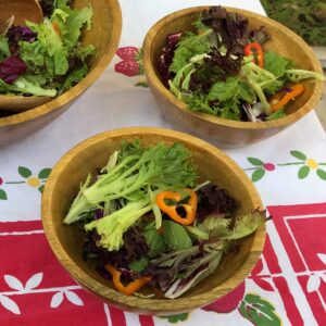 Fairwood Way Wooden Salad Bowl Set - Two 7” Wooden Bowls for Food - Wooden Salad Bowls for Individual Servings
