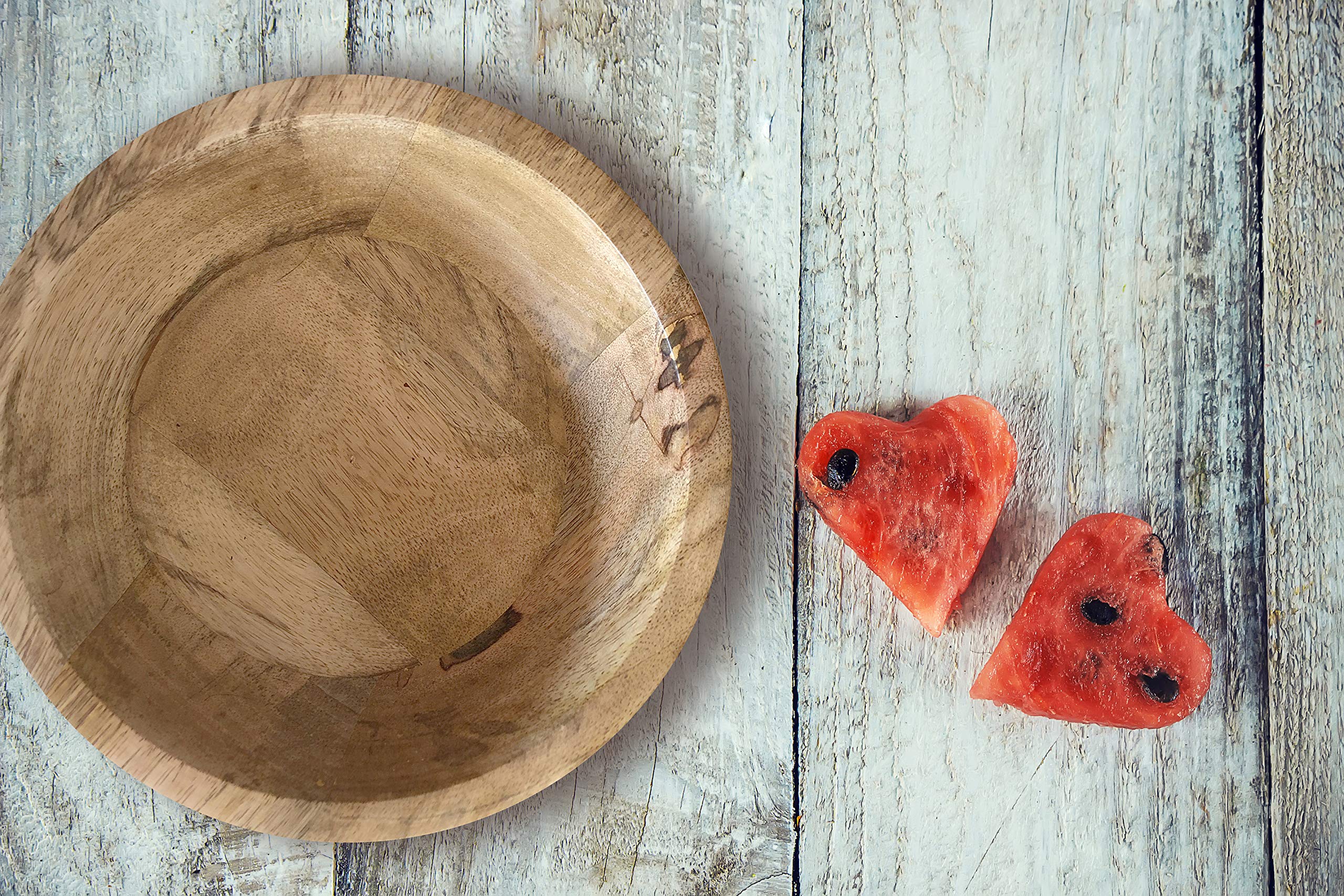 Fairwood Way Wooden Salad Bowl Set - Two 7” Wooden Bowls for Food - Wooden Salad Bowls for Individual Servings