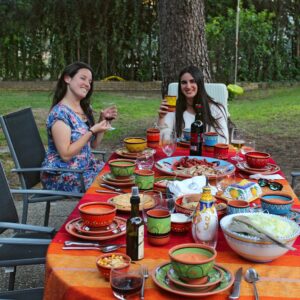 Canyon Cactus Ceramics Spanish Terracotta Set of 3 Small Dipping Bowls, Yellow