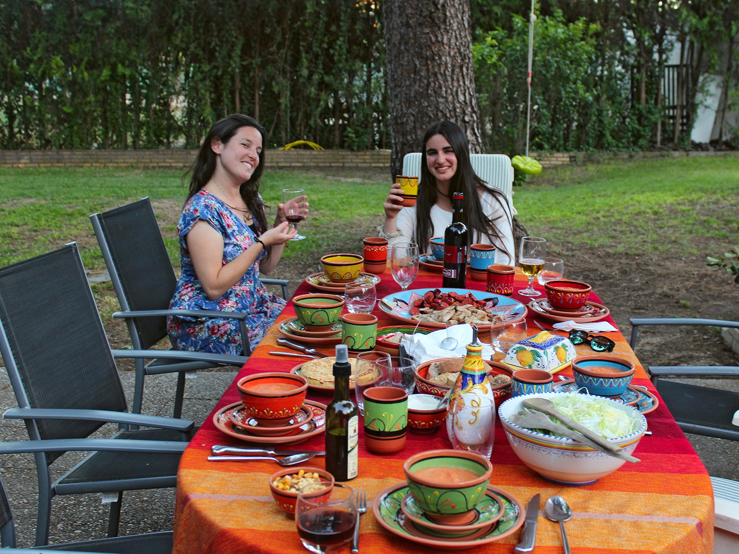 Canyon Cactus Ceramics Spanish Terracotta Set of 3 Small Dipping Bowls, Yellow