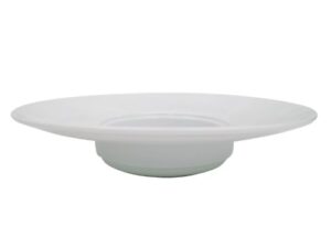 cac china hmy-122 10-inch harmony porcelain wide rim pasta bowl, 7-ounce, white, box of 12