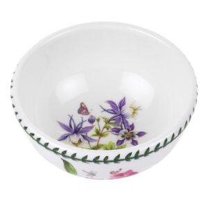 portmeirion exotic botanic garden 5.5” individual fruit salad bowl with dragonfly motif | dishwasher, microwave, and oven safe | for cereal, breakfast, or dessert | made in england