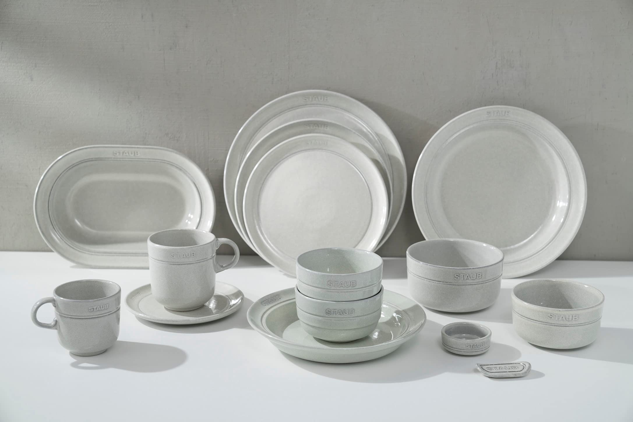 Staub 40508-030 Oval Plate, 9.8 inches (25 cm), Campane, Curry Dish, Oval, Ceramic, Ceramic, Microwave-Safe