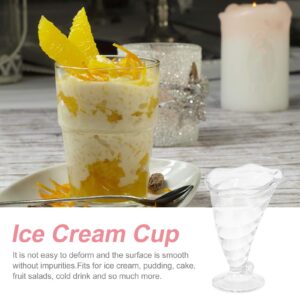 TOYANDONA Clear Container Footed Dessert Cup Crystal Tall Ice Cream Cup Clear Custard Cup Decorative Trifle Bowl for Parfait Sundae Fruit Snack Cocktail Condiment Serveware 340ml Clear Tumbler
