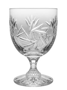 barski glass dessert cups - ice cream bowl - parfait glass - fruit cup - sundae cup - set of 6 glasses - handmade cut crystal glass - 8 oz. capacity made in europe