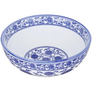 luxshiny ceramic bowl ceramic soup bowl blue and white porcelain bowl ceramic ramen bowl snack bowl serving bowl for home kitchen noodle soup salad pasta (7inch)