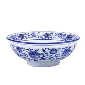 doitool blue white porcelain soup bowls chinese jingdezhen ramen noodle udon pasta soup donburi salad fruit bowl food serving bowl 7inches