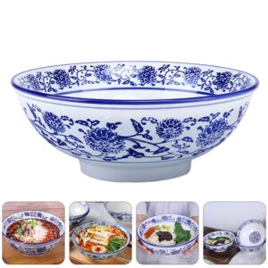 DOITOOL Blue White Porcelain Soup Bowls Chinese Jingdezhen Ramen Noodle Udon Pasta Soup Donburi Salad Fruit Bowl Food Serving Bowl 7inches