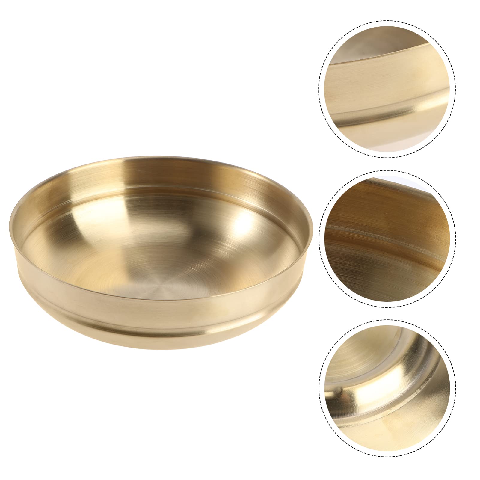 DOITOOL Ramen Bowls Noodle Soup Bowl Stainless Steel Serving Bowl for Udon Soba Pho Pasta Salad Cereal 22cm Gold