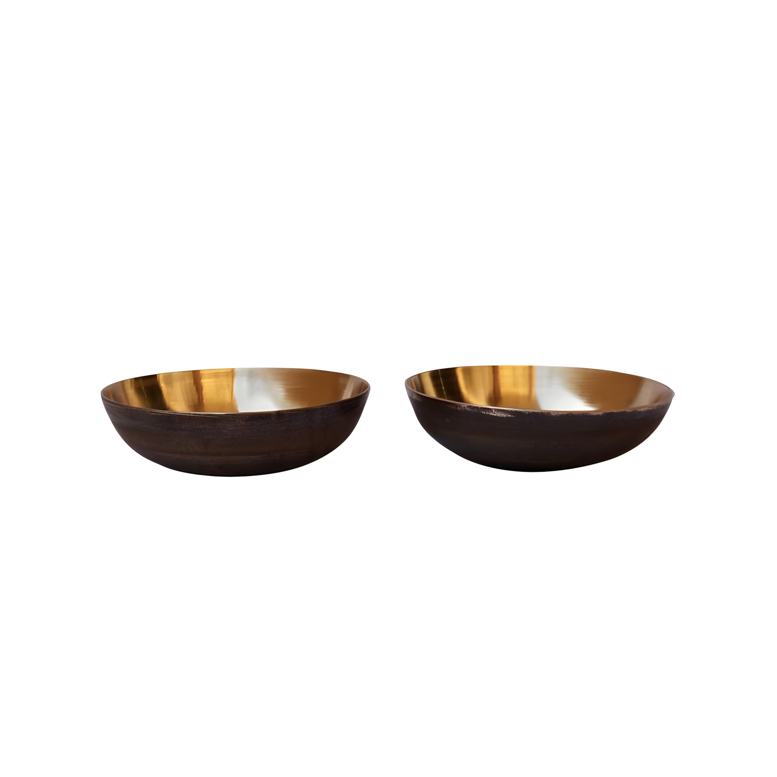 De Kulture Handmade Ayurveda Pure Kansa Bronze Bowl, Serving & Nut Bowl, SET OF 2 (3.5 x 1 (DH) Inches)
