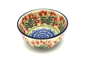 polish pottery bowl - ice cream/dessert - crimson bells