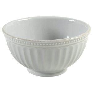 lenox french perle groove grey soup cereal bowl