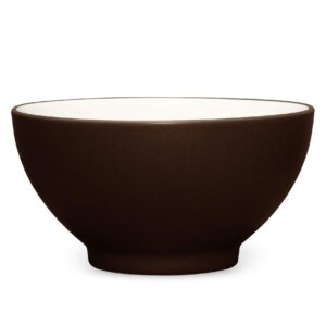 noritake colorwave chocolate bowl, rice, 5 3/4", 20 oz., set of 4 in brown