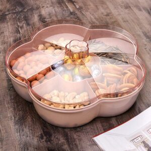 AYily Snack Storage Box, Flower Shape Snack Serving Tray, Snacks Storage Box With Lid, Food Fruit Storage Box, Nut Candy Dried Fruit Container