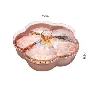 AYily Snack Storage Box, Flower Shape Snack Serving Tray, Snacks Storage Box With Lid, Food Fruit Storage Box, Nut Candy Dried Fruit Container