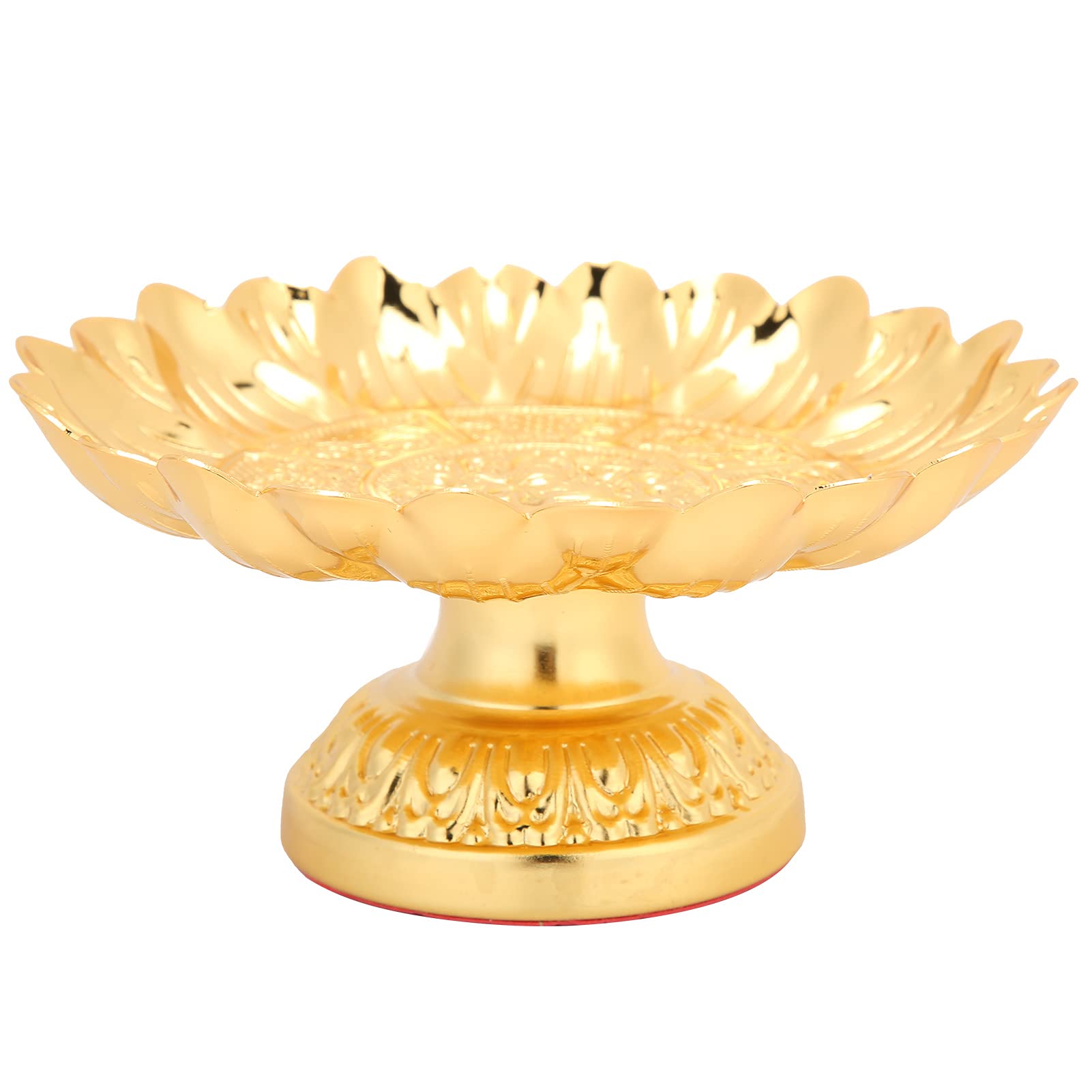 TOTITOM Fruit Plate Small Size High Capacity Carry Easily Delicacy Offering Bowl for Placing Fruit Worship Buddha Decorative Tray for home Decor