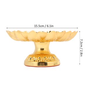 TOTITOM Fruit Plate Small Size High Capacity Carry Easily Delicacy Offering Bowl for Placing Fruit Worship Buddha Decorative Tray for home Decor