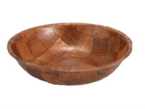 winco wwb-18 wooden woven salad bowl, 18-inch, set of 4
