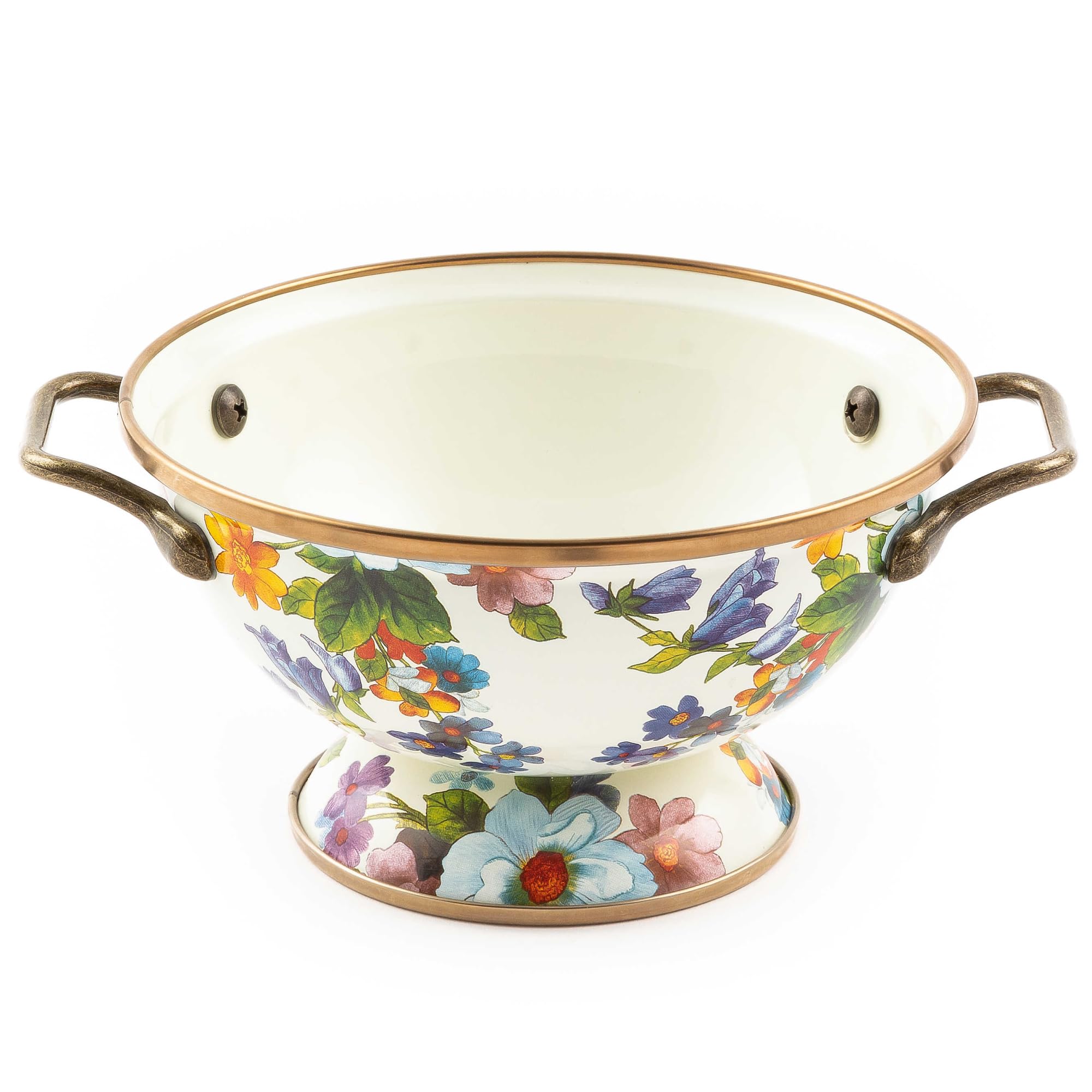 MACKENZIE-CHILDS Flower Market Enamel Simply Anything Bowl, Serving Bowls for Entertaining