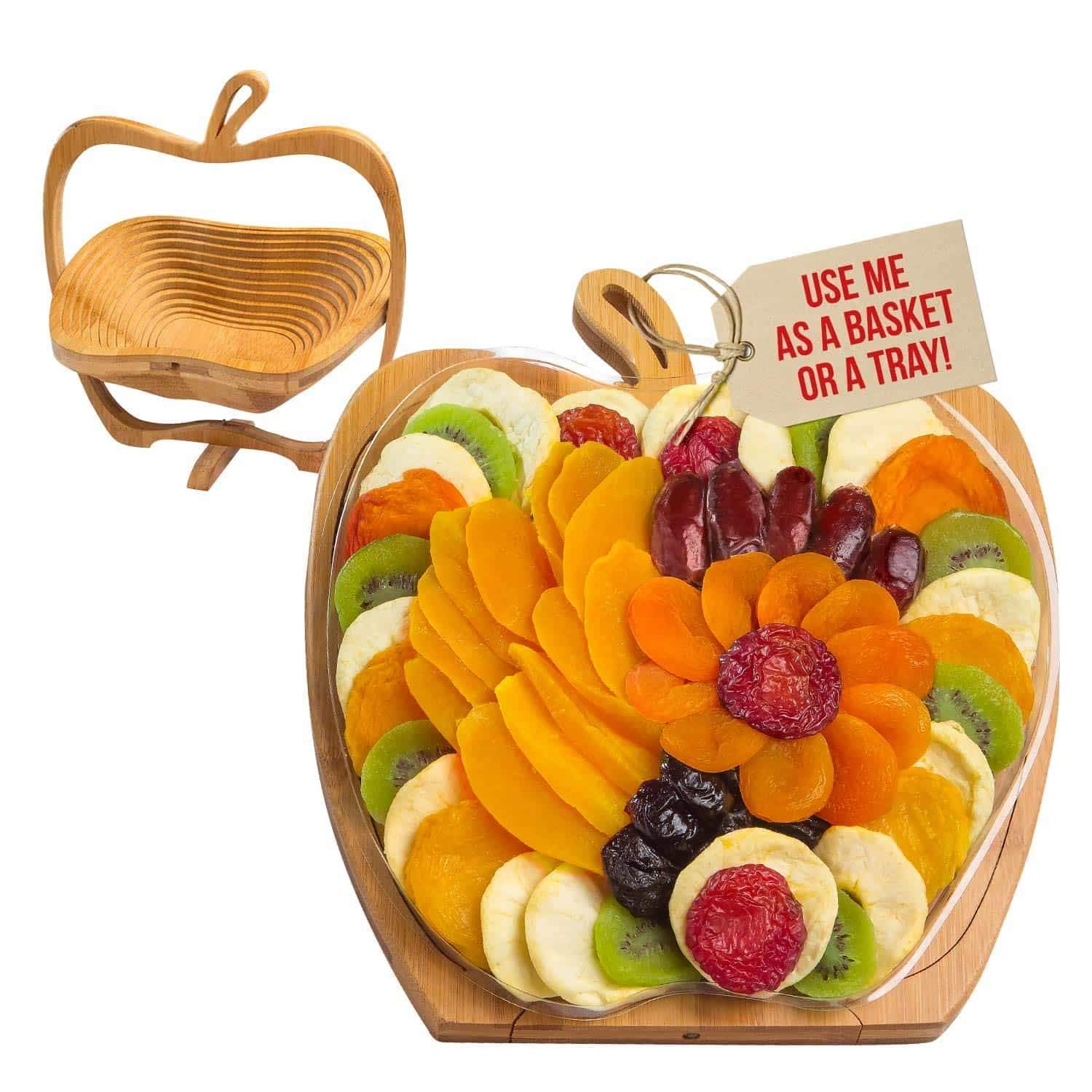 The 2-in-1 creative fruit basket can be turned into a tray for storing nuts and food fruit storage boxes. Gifts for family and friends (No fruit) (1 Piece)