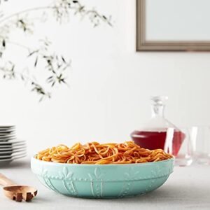Signature Housewares Sorrento Collection Large Pasta Bowl, 12-Inch, Aqua