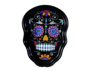 halloween themed day of the dead printed bowls, 12x4.25 in.
