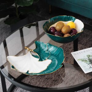 Creative Ceramic Fruit Bowl Fruit Basket, Fruit Serving Bowls, Stylish Fruit Bowls For Fruit Dessert Snacks (Color : E)