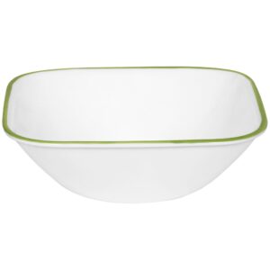 corelle bamboo leaf square round 22-ounce soup/cereal bowl