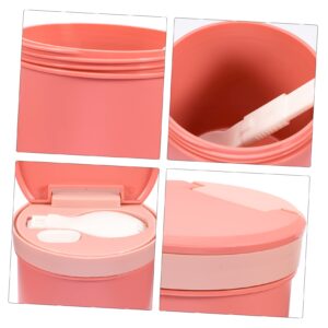 KICHOUSE 3pcs Soup Bowl Soup Cups with Lids Microwavable Mason Jar Soup Mug with Handle Travel Cups with Lids Microwavable Travel Mug With Cover Student Glass Bottle Plastic Pink