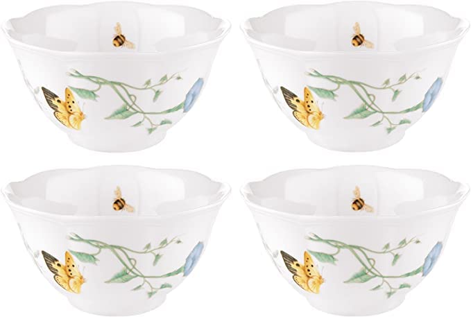 Lenox Butterfly Meadow Seasonal Rice Bowls, Set of 4, 3.10, Multi