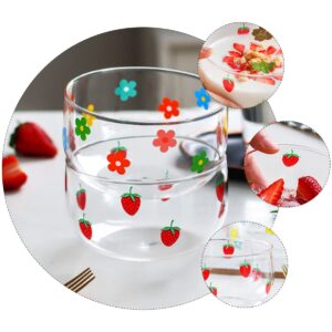 UPKOCH Microwave 3pcs For Pasta Mini Simple Clear Lotus High Plate Dessert Prep Style Stackable Soup Glasss Tray Container with Strawberry Round Serving Salad Dish Fruit Glass Rice Bowls