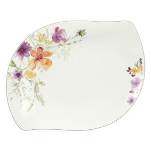 villeroy & boch 1041013380 mariefleur special serve salad shallow (flat) bowl, 13.25 in, white/multicolored