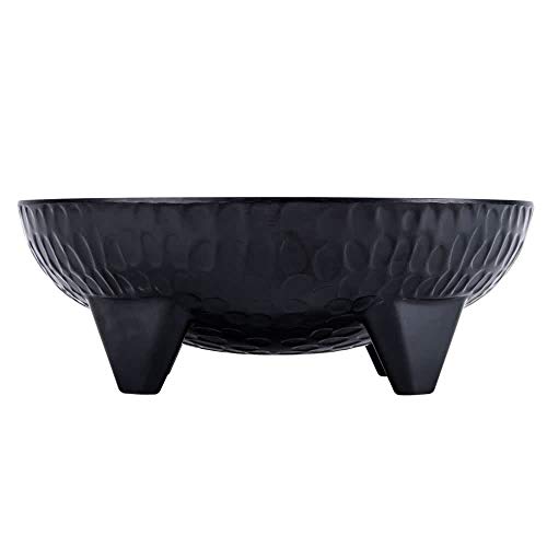 G.E.T. MOJ-803-BK Black 26 oz. Molcajete Bowl, Break Resistant Dishwasher Safe Melamine Viva Mexico Collection (Pack of 12)