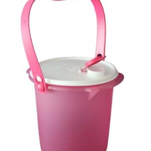 Tupperware Jumbo Canister with Cariolier Handle 5qt for Party Patio Pool Beach in Pink