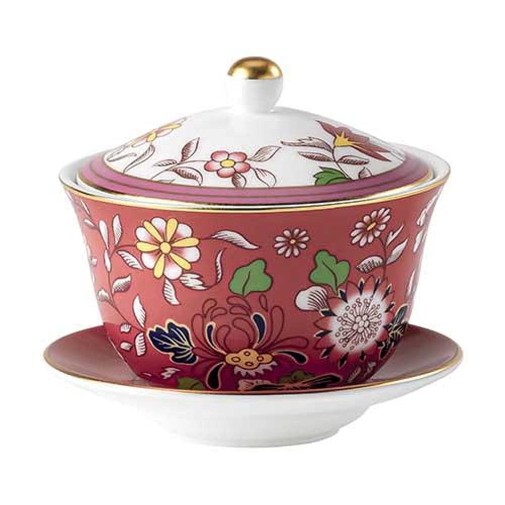 Wedgwood Wonderlust Lidded Bowl Crimson Jewel