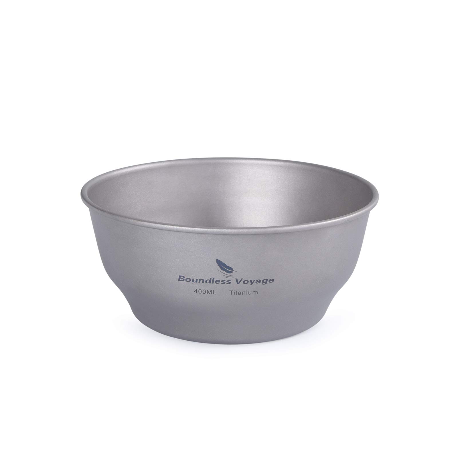 Boundless Voyage 400ml Camping Titanium Single-Walled Bowls Lightweight for Outdoor Hiking Dinnerware A-Ti1105T