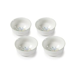 mikasa botanical bouquet cereal bowl, 6-inch, set of 4