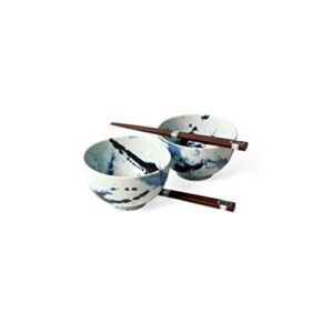 monond japanese sumi bowls with chopsticks gift set