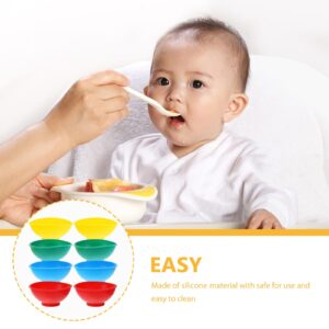 SHERCHPRY 8pcs Silicone Mini Pinch Bowls for Condiments Dips Snacks Sauce Nuts Candy Fruits Appetizer