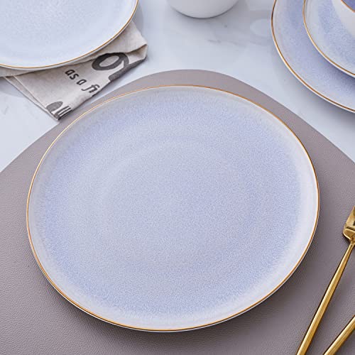 Stone lain Porcelain Dish Set, 4 Dinner Plates, Josephine - Lavender