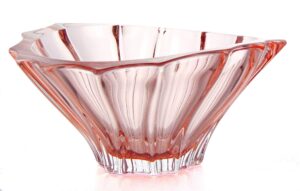 bohemian crystal au52294, 8.8" plantica candy bowl, pink bohemian fruit bowl, ice cream bowl
