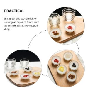 Angoily Stackable Clear Bowl Mini Glass Bowls Set of 10, Clear Mini Prep Bowl Glass Serving Bowls for Kitchen Prep, Dessert, Dips, Candy Dishes (2.4 Inch) Side Dishes