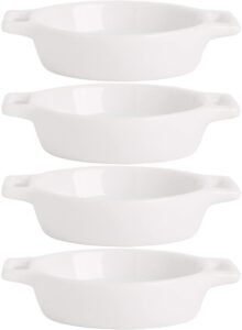 home essentials 15231 fiddle and fern pan shape mini taster, set of 4, 1 oz, 4-inch long